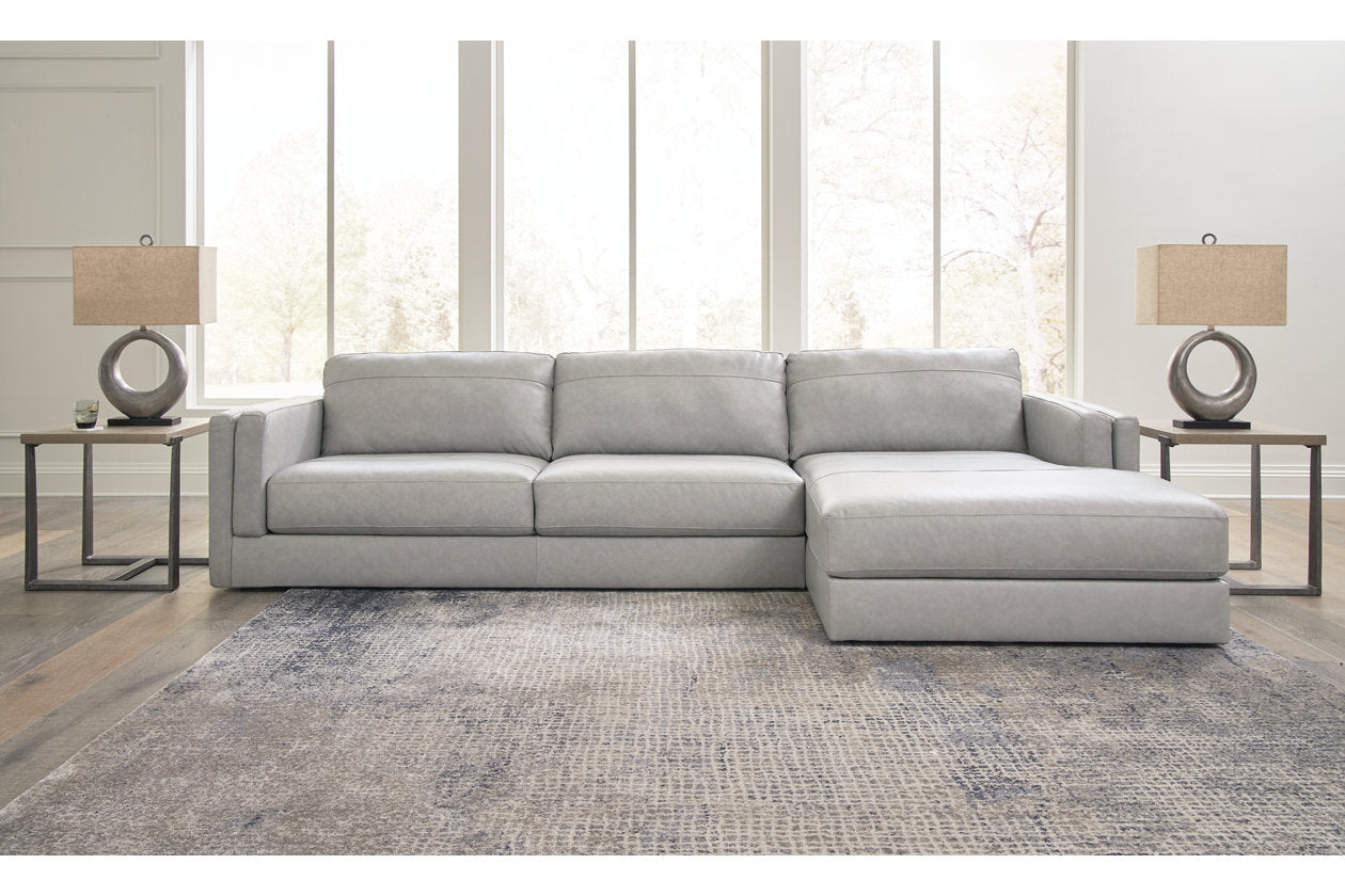 Amiata Glacier 2-Piece Sectional with Chaise -  Ashley - Luna Furniture