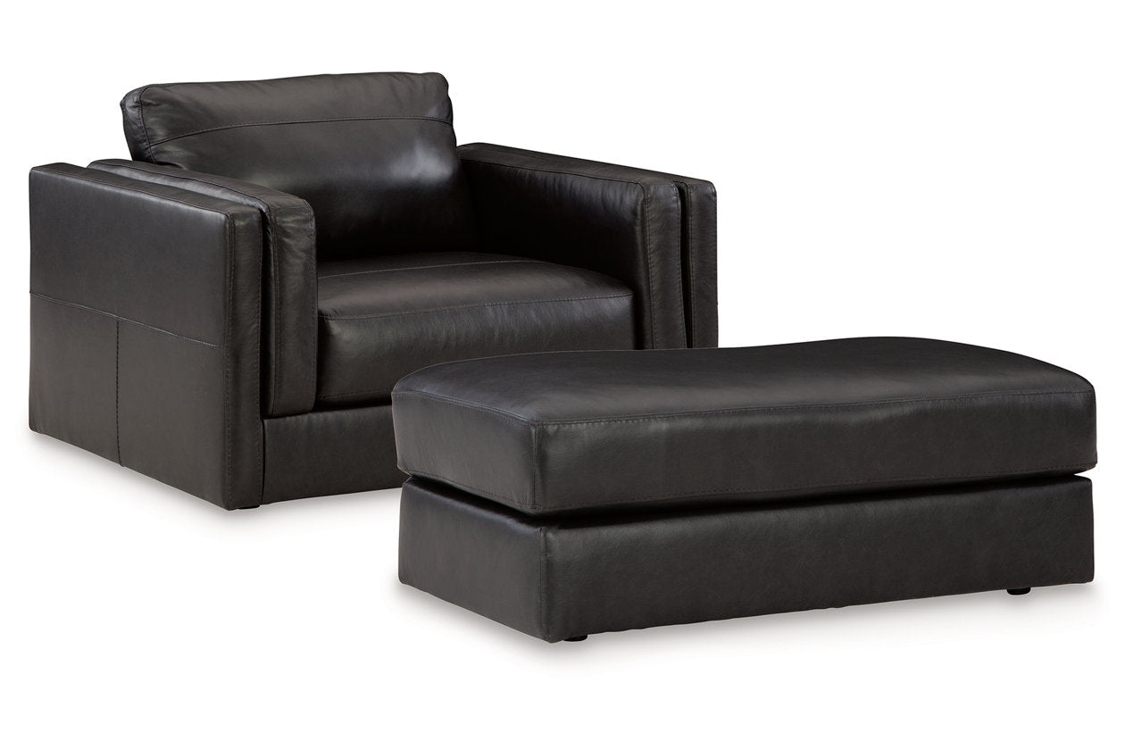 Amiata Onyx Oversized Chair and Ottoman -  Ashley - Luna Furniture