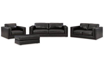 Amiata Onyx Sofa, Loveseat, Oversized Chair and Ottoman -  Ashley - Luna Furniture