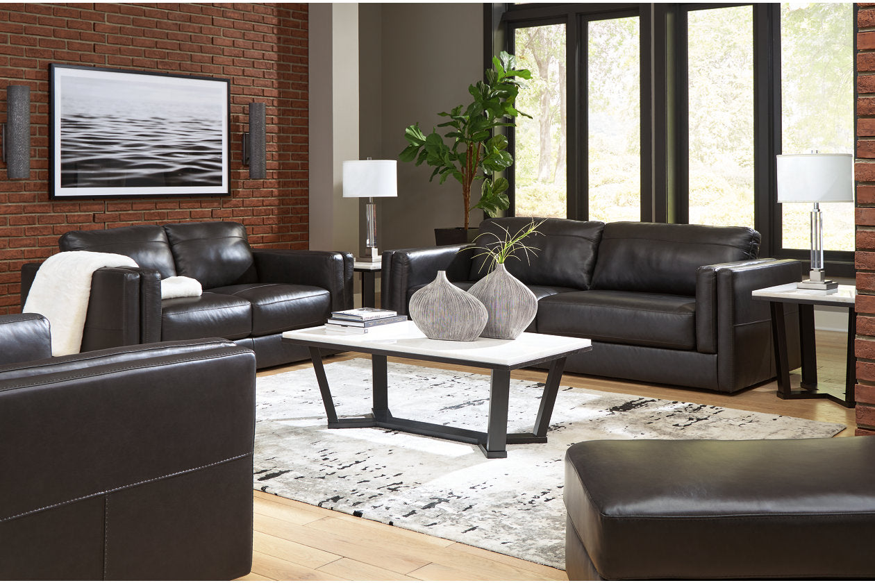 Amiata Onyx Sofa, Loveseat, Oversized Chair and Ottoman -  Ashley - Luna Furniture