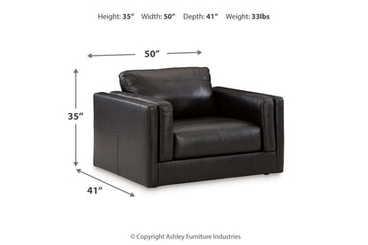 Amiata Onyx Oversized Chair and Ottoman -  Ashley - Luna Furniture
