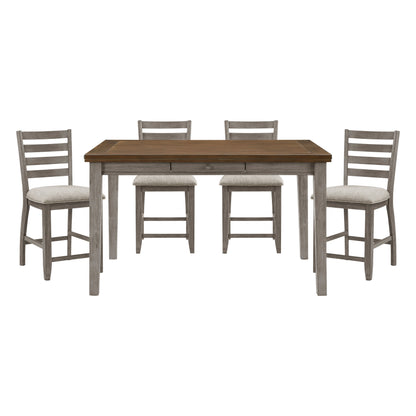 Tigard Cherry/Gray Counter Height Set from Homelegance - Luna Furniture