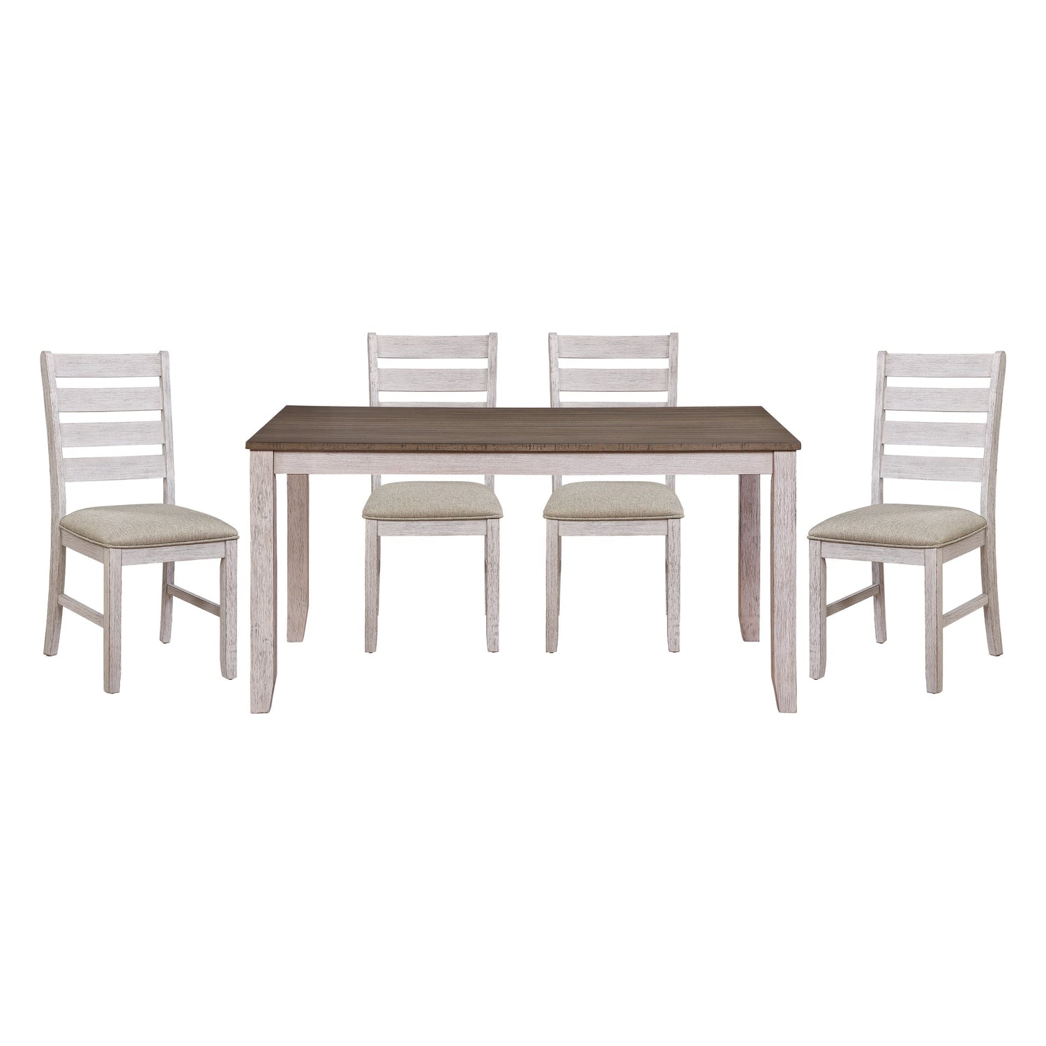 Ithaca Grayish White/Brown Dining Set from Homelegance - Luna Furniture