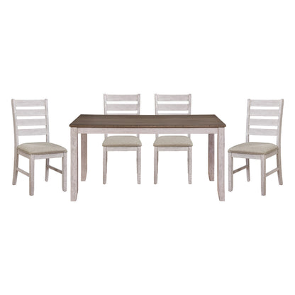 Ithaca Grayish White/Brown Dining Set from Homelegance - Luna Furniture