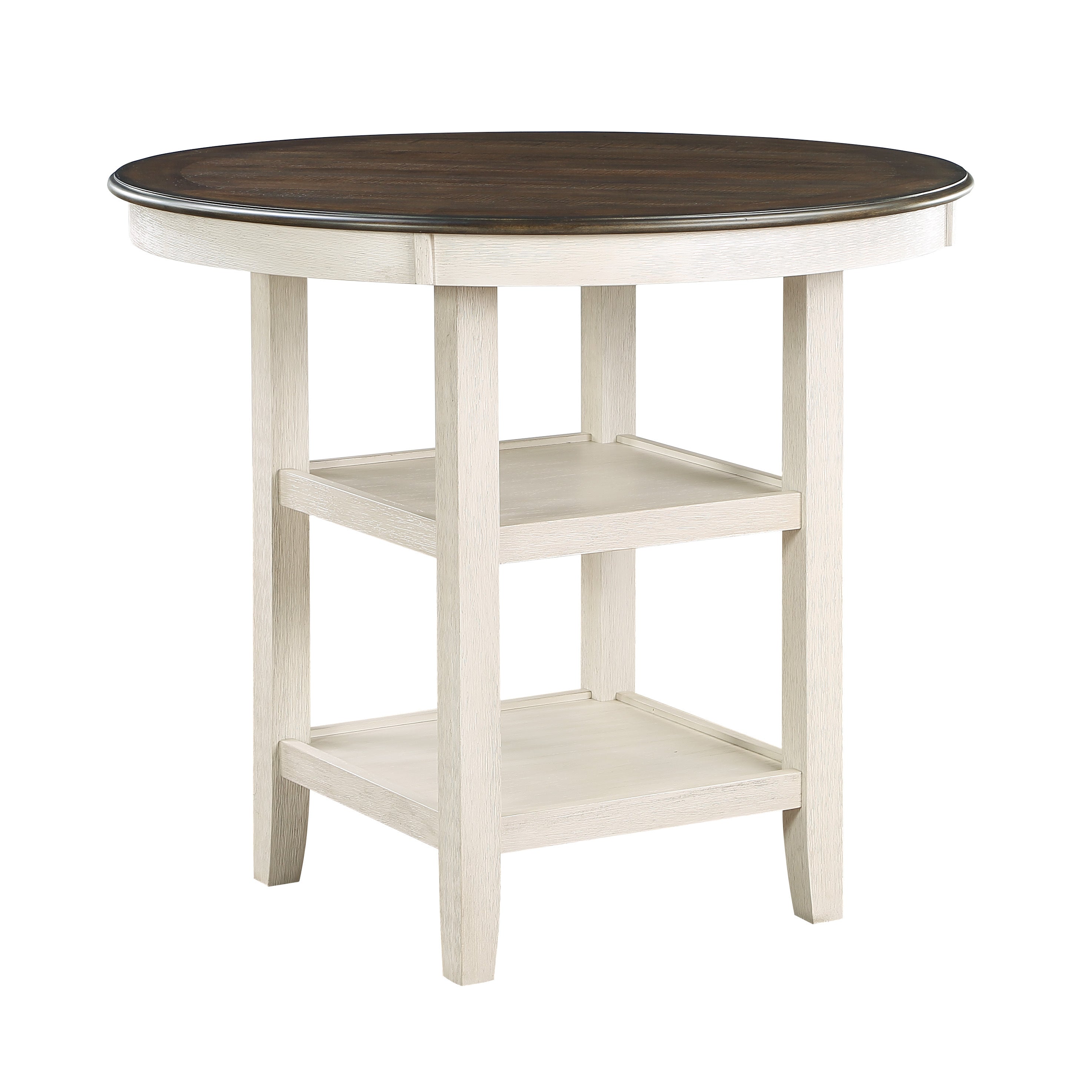 Asher Antique White/Brown Counter Height Set from Homelegance - Luna Furniture