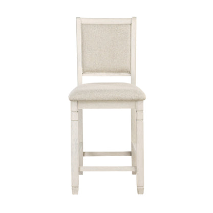 Asher Antique White/Brown Counter Height Set from Homelegance - Luna Furniture