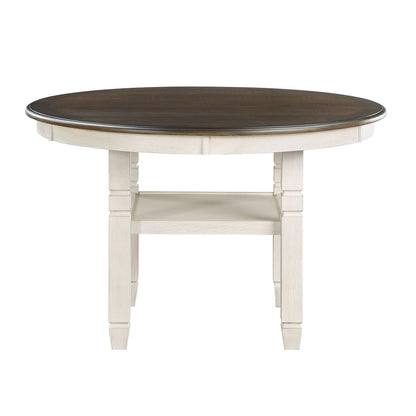 Asher Antique White/Brown Dining Set from Homelegance - Luna Furniture