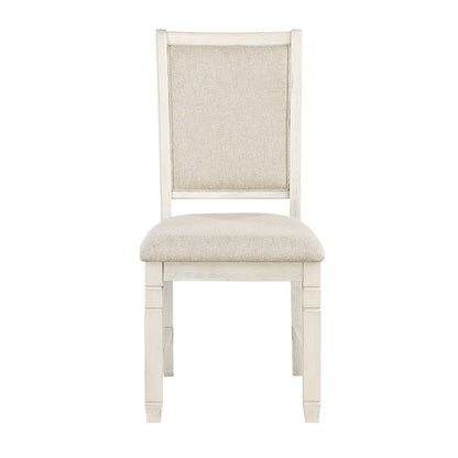 Asher Antique White/Brown Dining Set from Homelegance - Luna Furniture