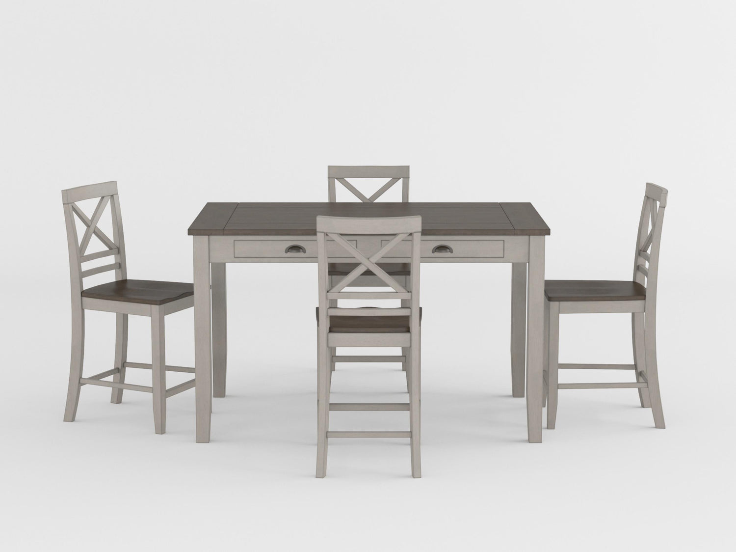 Brightleaf Brown/Light Gray Counter Height Set from Homelegance - Luna Furniture