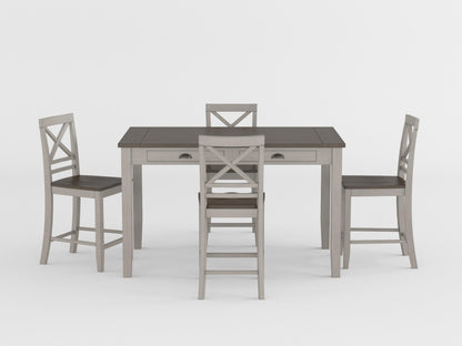 Brightleaf Brown/Light Gray Counter Height Set from Homelegance - Luna Furniture