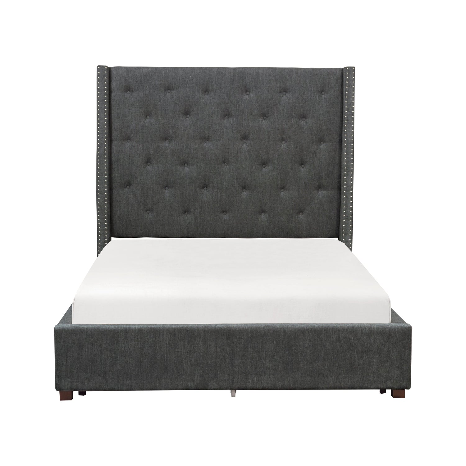 Fairborn Gray California King Upholstered Platform Bed