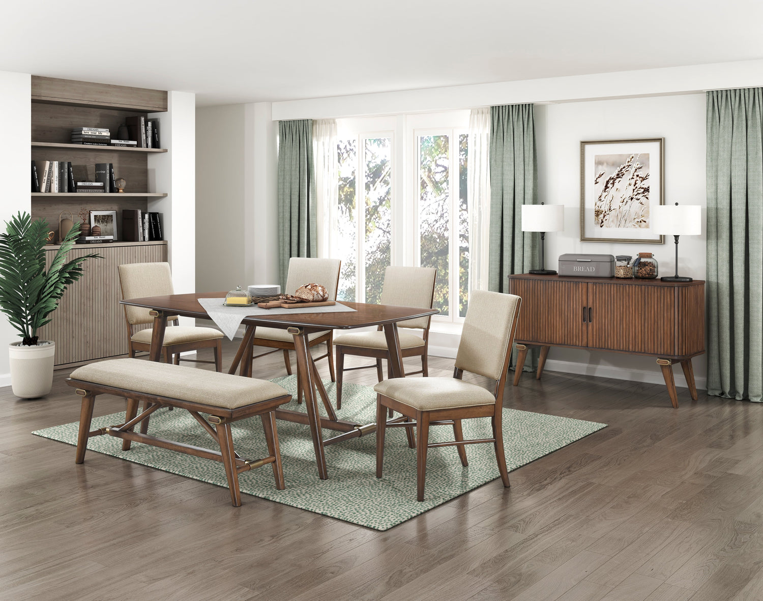 Monroe Walnut Dining Set from Homelegance - Luna Furniture