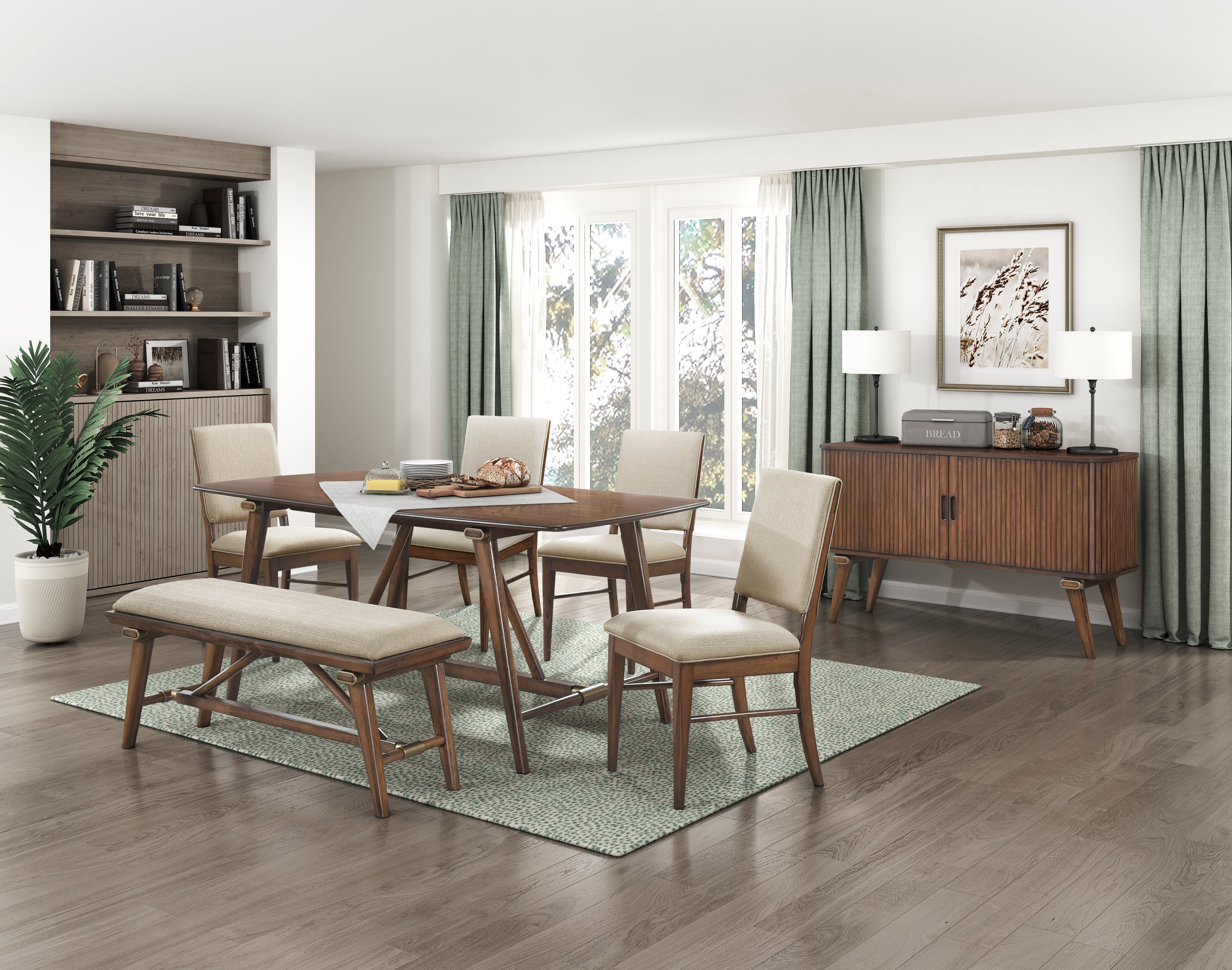 Monroe Walnut Dining Set from Homelegance - Luna Furniture
