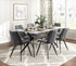 Brixley Black/Gray Faux Marble-Top Dining Set from Homelegance - Luna Furniture