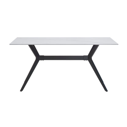 Brixley Black/Gray Faux Marble-Top Dining Set from Homelegance - Luna Furniture