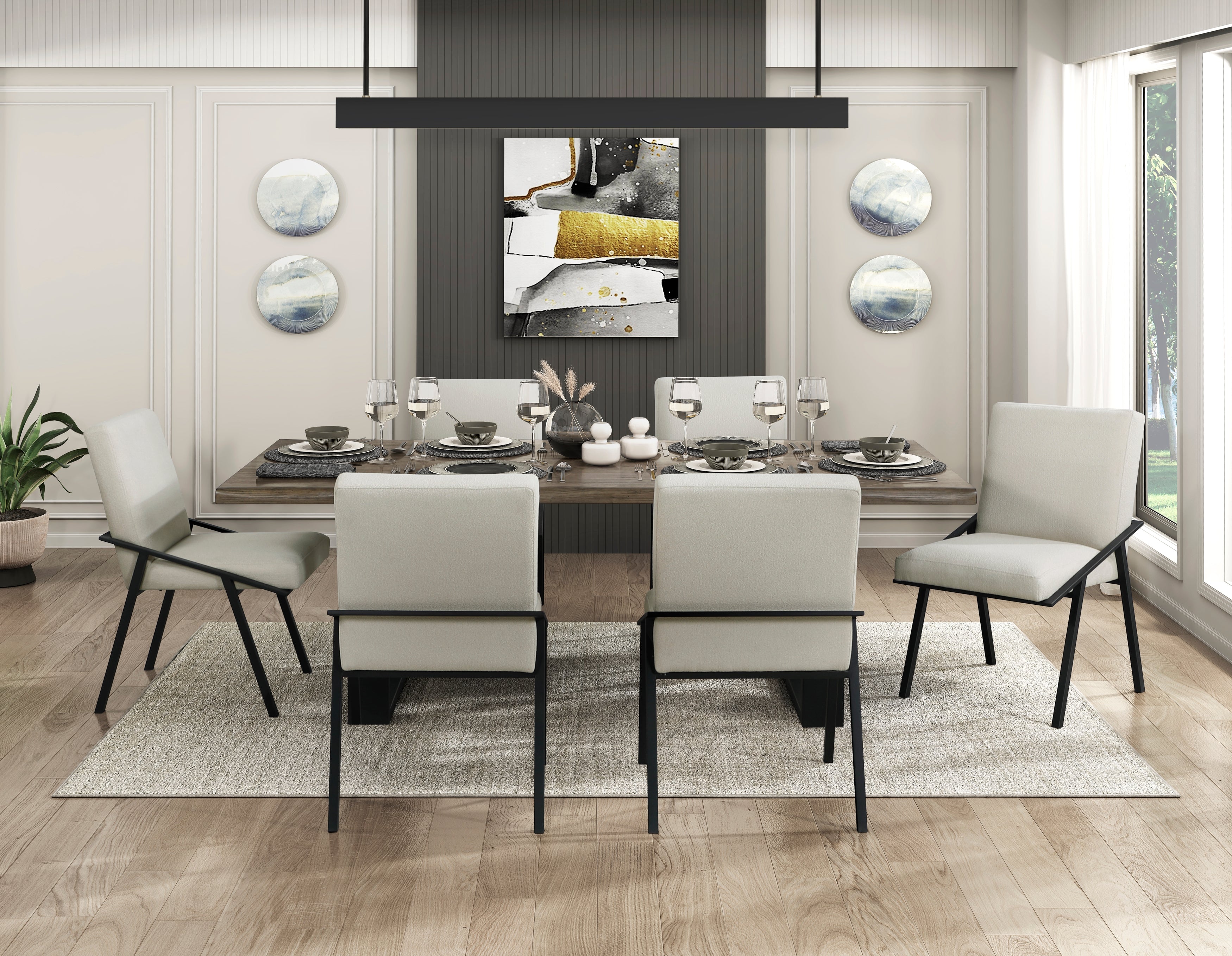 Rochelle Natural Oak Dining Set from Homelegance - Luna Furniture