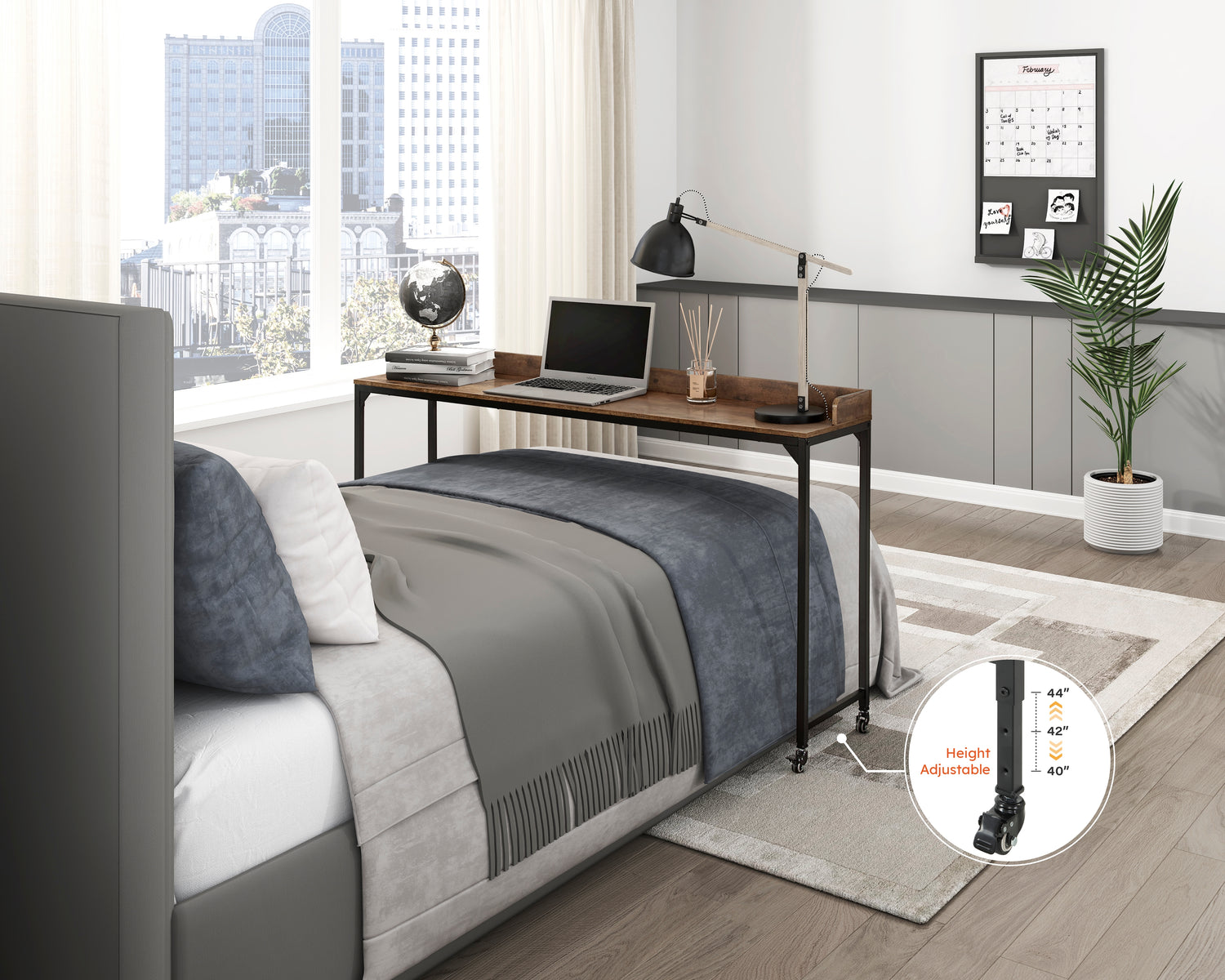 5963BR-22 Over The Bed Desk - 5963BR-22