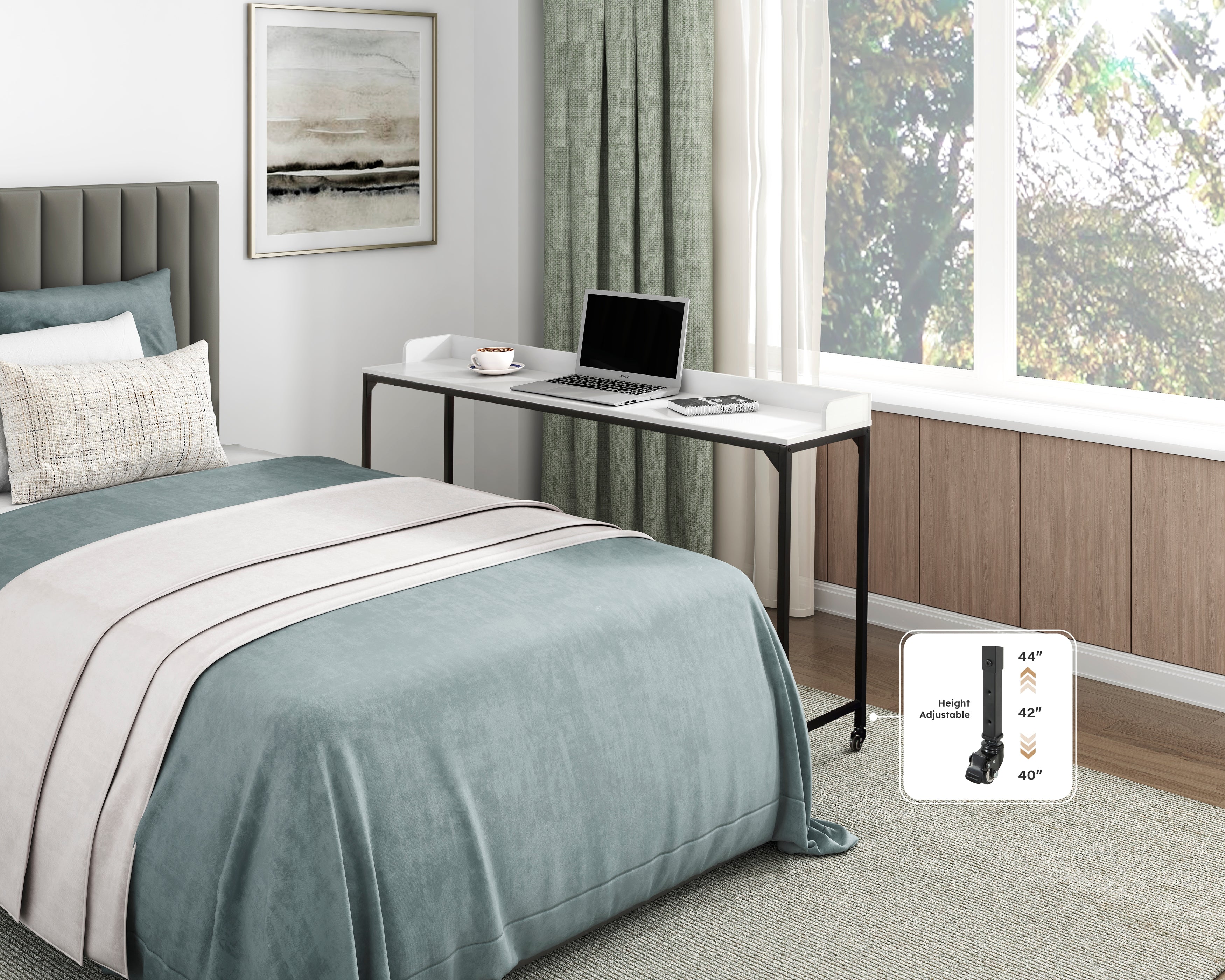 5963WH-22 Over The Bed Desk - 5963WH-22