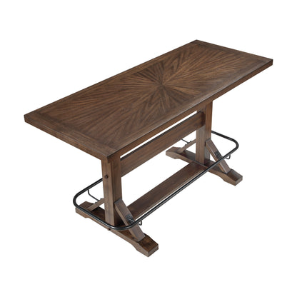 Oliver Brown Pub Height Dining Set from Homelegance - Luna Furniture