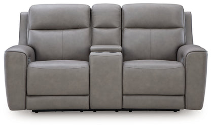 5Z-Comfort Coin Power Reclining Loveseat with Console - PCU1090018