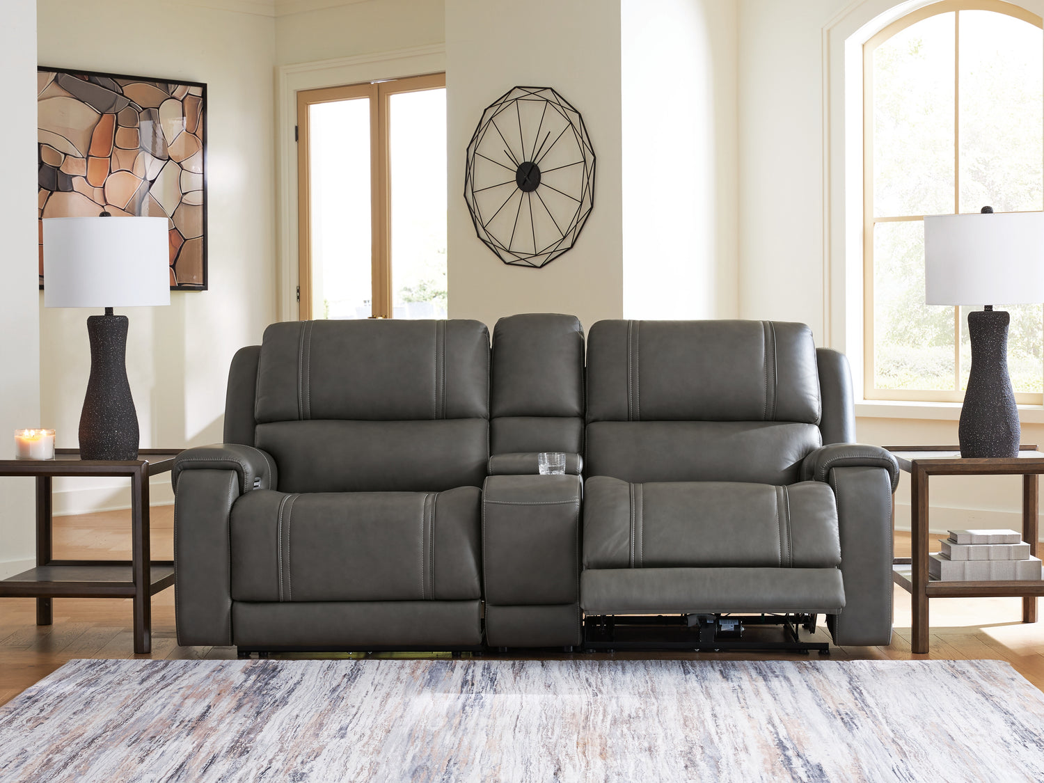 5Z - Pittson Anchor 3-Piece Power Reclining Sectional Loveseat with Console - PCU12600S2