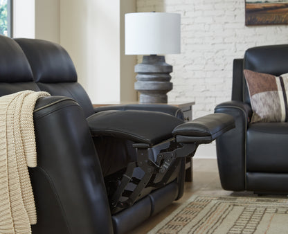 5Z-Relaxation Onyx Power Reclining Loveseat with Console - PCU1090218