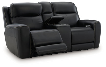 5Z-Relaxation Onyx Power Reclining Loveseat with Console - PCU1090218
