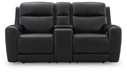 5Z-Relaxation Onyx Power Reclining Loveseat with Console - PCU1090218