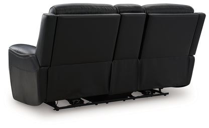 5Z-Relaxation Onyx Power Reclining Loveseat with Console - PCU1090218