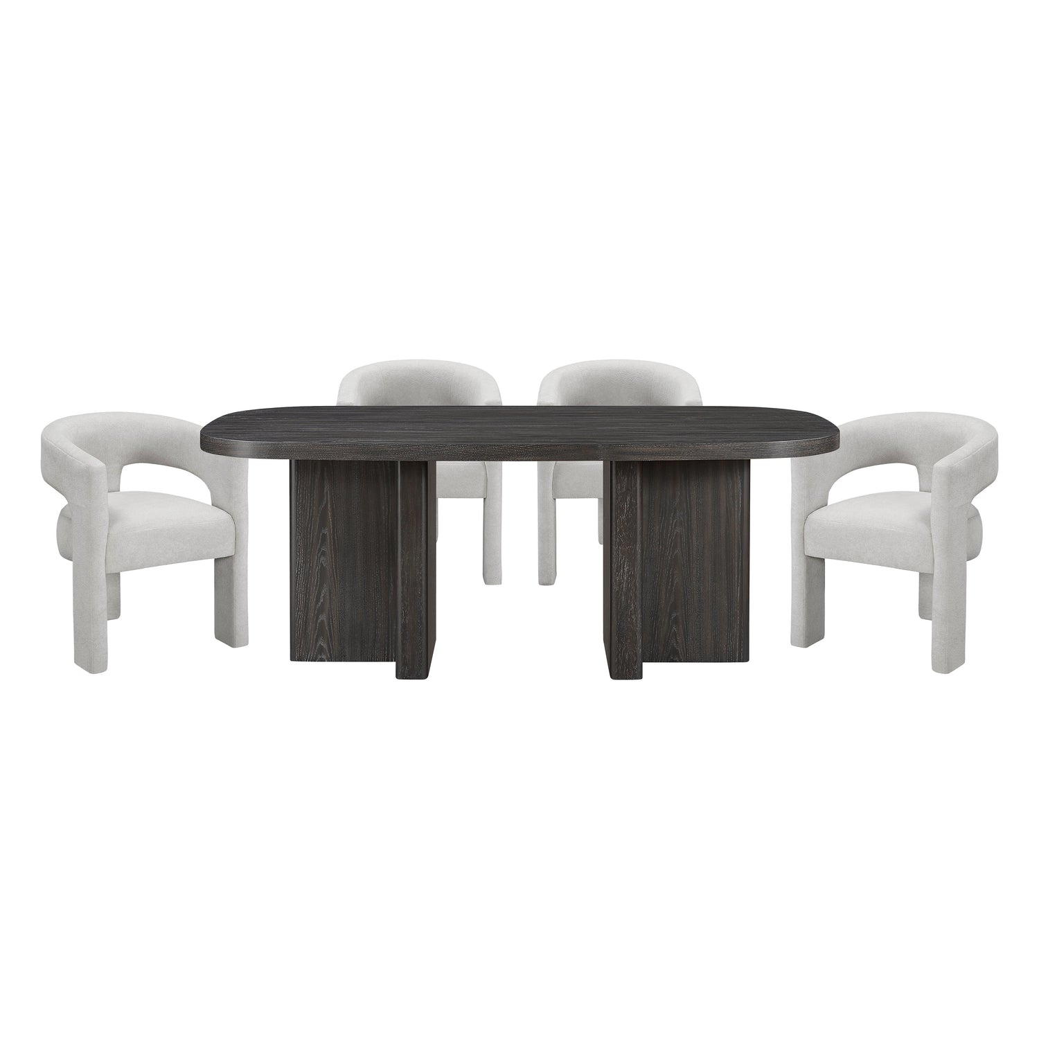 Marais Ebony/Light Gray Boucle Dining Set from Homelegance - Luna Furniture