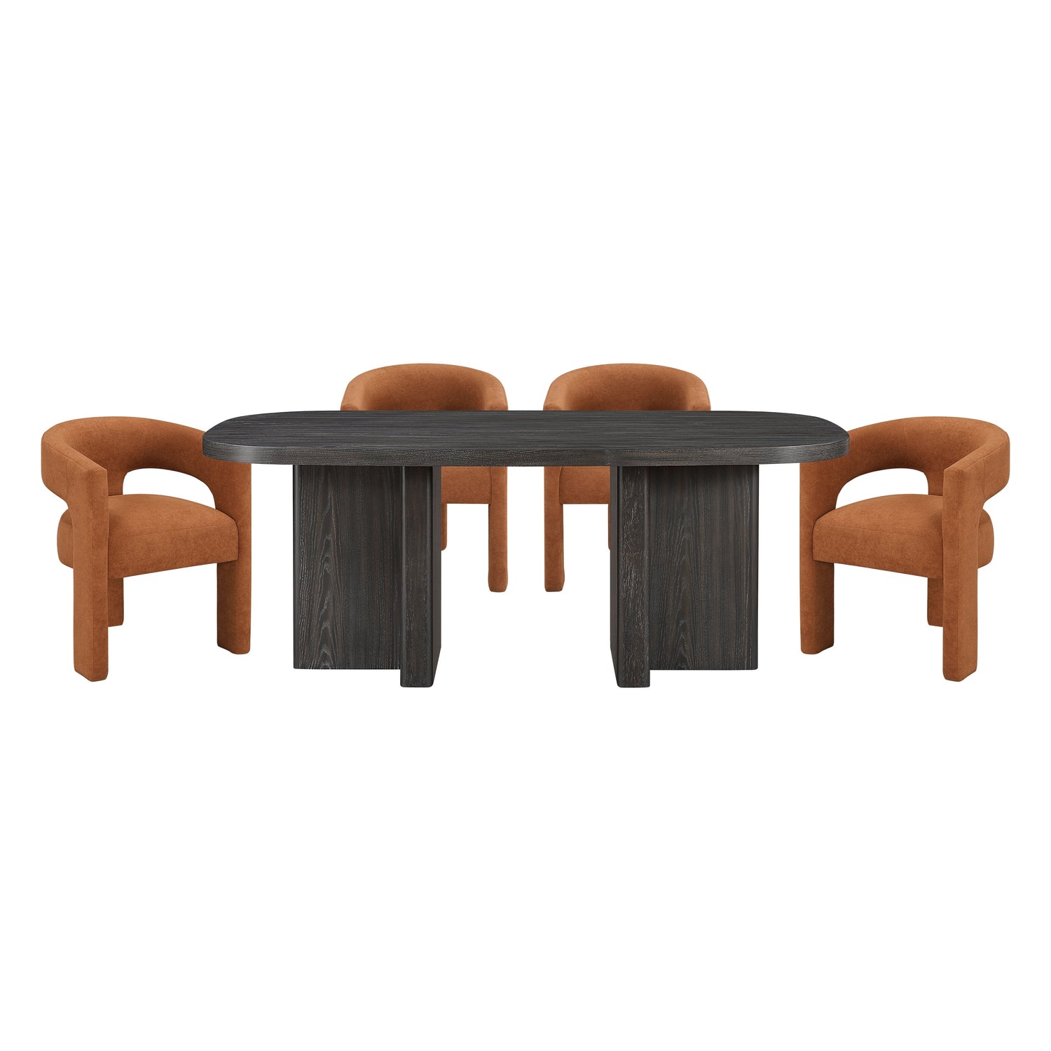 Marais Ebony/Orange Boucle Dining Set from Homelegance - Luna Furniture