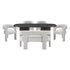 Marais Ebony/Light Gray Boucle 6-Piece Dining Set with Bench from Homelegance - Luna Furniture