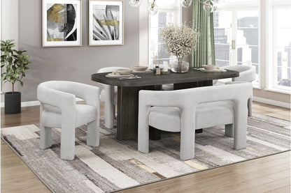 Marais Ebony/Light Gray Boucle Dining Set from Homelegance - Luna Furniture