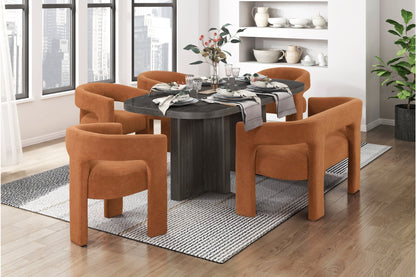 Marais Ebony/Orange Boucle Dining Set from Homelegance - Luna Furniture