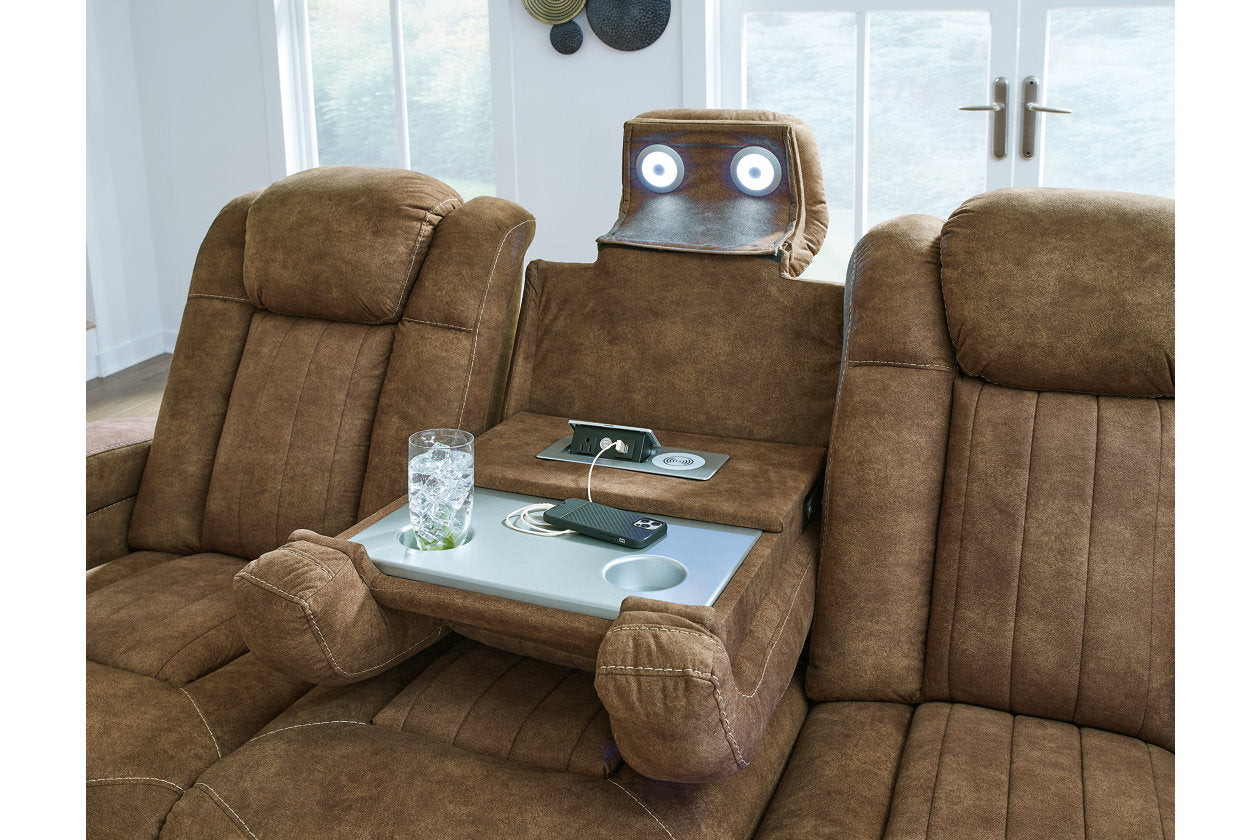 Wolfridge Brindle Power Reclining Living Room Set -  Ashley - Luna Furniture