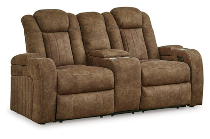 Wolfridge Brindle Power Reclining Sofa, Loveseat and Recliner -  Ashley - Luna Furniture