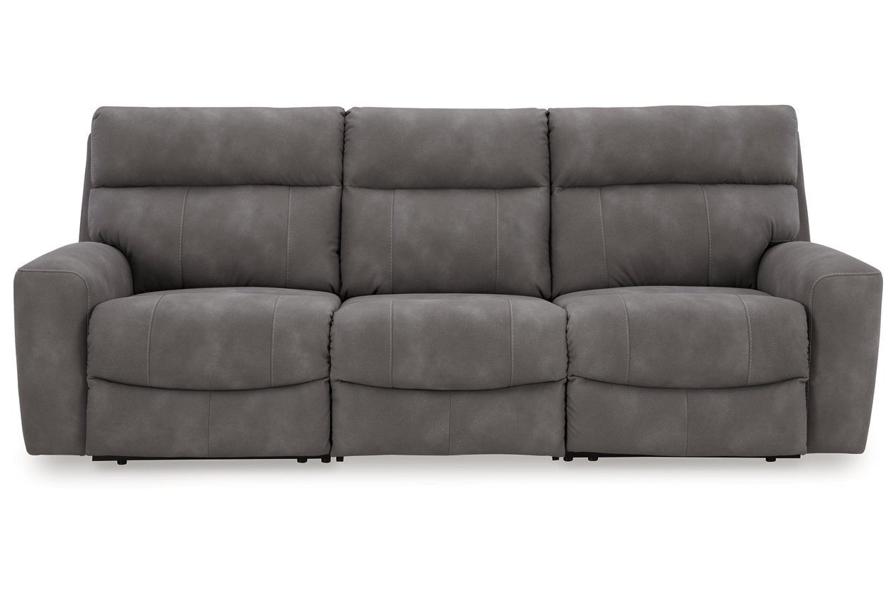 Next-Gen DuraPella Slate 3-Piece Power Reclining Sectional Sofa -  Ashley - Luna Furniture