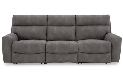 Next-Gen DuraPella Slate 3-Piece Power Reclining Sectional Sofa -  Ashley - Luna Furniture