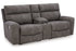 Next-Gen DuraPella Slate 3-Piece Power Reclining Sectional Loveseat with Console -  Ashley - Luna Furniture