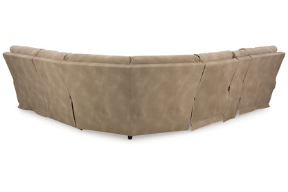 Next-Gen DuraPella Sand 6-Piece Power Reclining Sectional -  Ashley - Luna Furniture