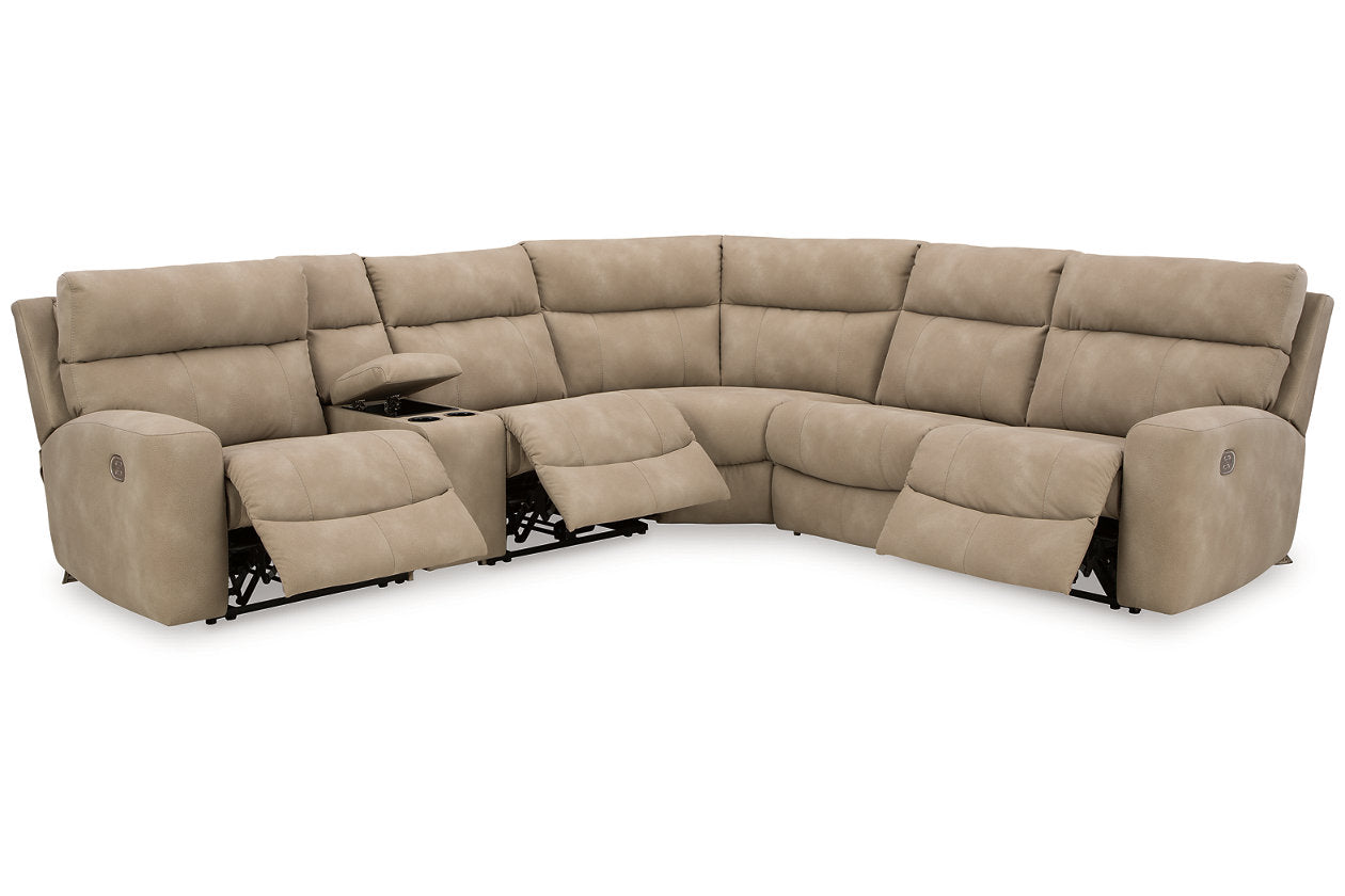 Next-Gen DuraPella Sand 6-Piece Power Reclining Sectional -  Ashley - Luna Furniture