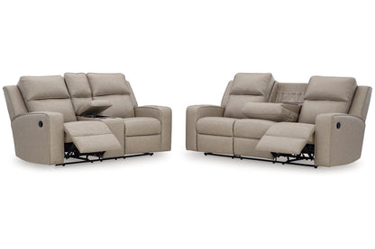 Lavenhorne Pebble Reclining Living Room Set -  Ashley - Luna Furniture
