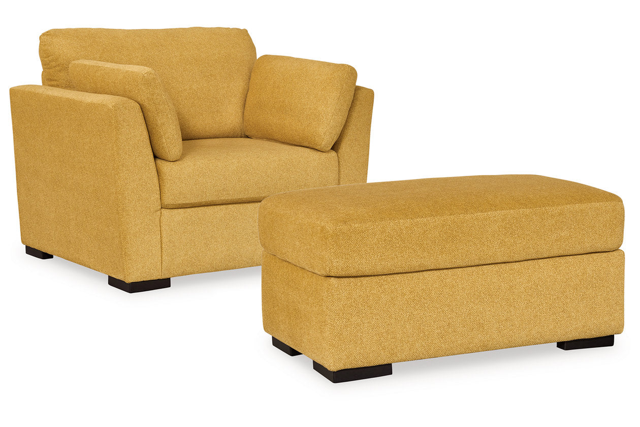 Keerwick  Oversized Chair and Ottoman -  Ashley - Luna Furniture