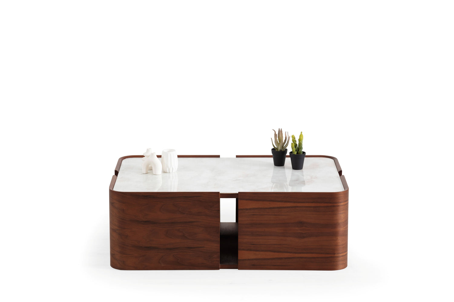 678 Walnut Marble Coffee Table - 678WALNUTMB-COF