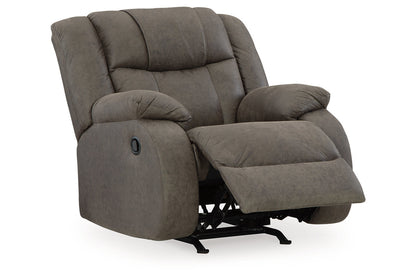 First Base Gunmetal Reclining Sofa, Loveseat and Recliner -  Ashley - Luna Furniture