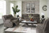 First Base Gunmetal Reclining Sofa, Loveseat and Recliner -  Ashley - Luna Furniture
