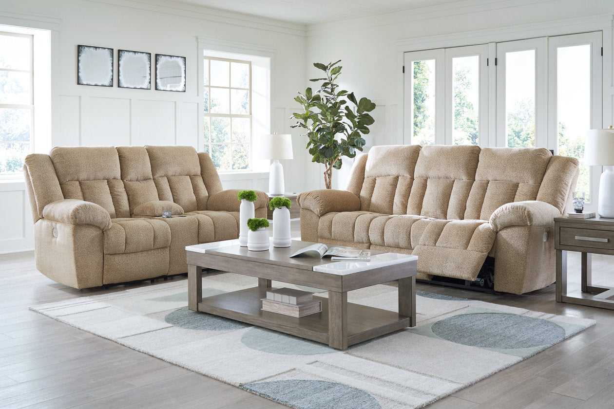 Tip-Off Wheat Power Reclining Living Room Set -  Ashley - Luna Furniture