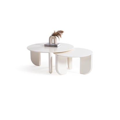 720 Cream 3 Pc Coffee Table Set [ETA: 3/15] - 720CREAM-COFSET