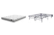 8 Inch Chime Innerspring Mattress with Foundation in White - PKG009760