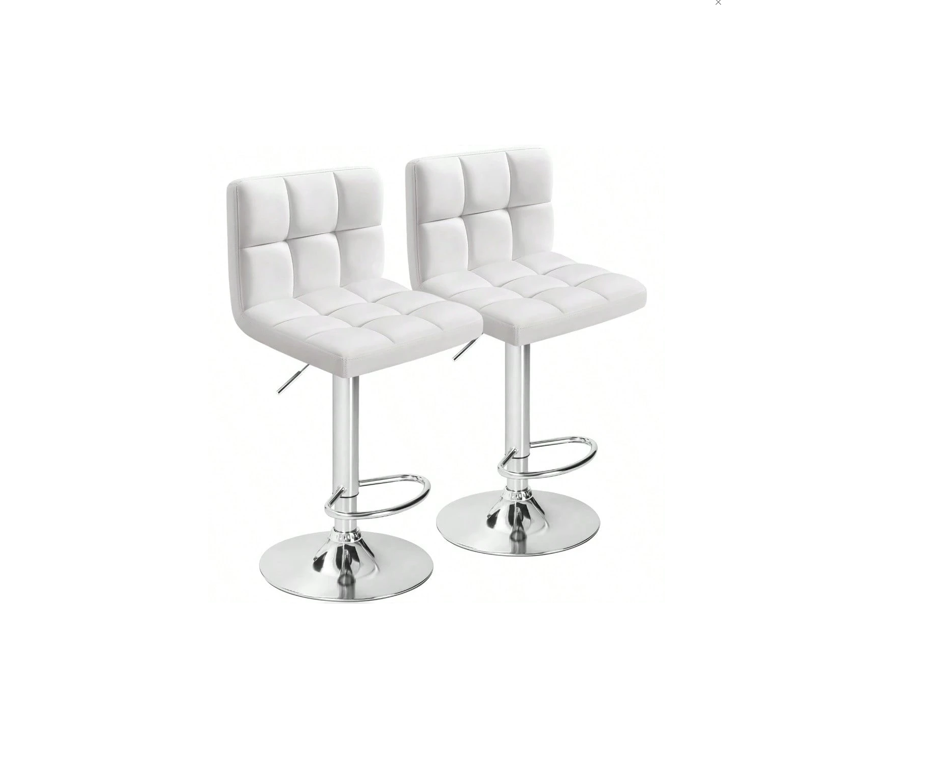 8100 White - Adjustable Barstool - 8100-White